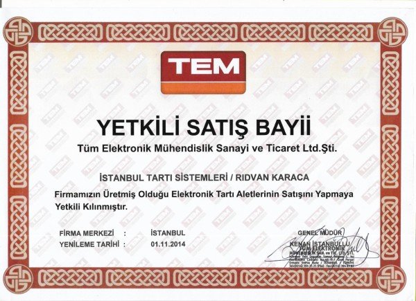 TEM EKO 20KG TARTIM TERAZİSİ