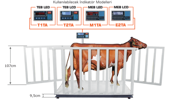 TEB 100X200 1500KG CANLI HAYVAN KANTARI