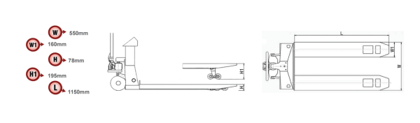 TEM TEB 2 TON YAZICILI TRANSPALET BASKÜLÜ
