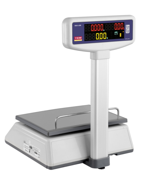 TEM EGE T BOYUNLU 30KG MARKET TERAZİSİ