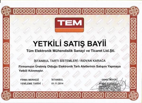 Tem 35x40 300 Kg Eko Kilo Ve Boy Ölçer Baskül